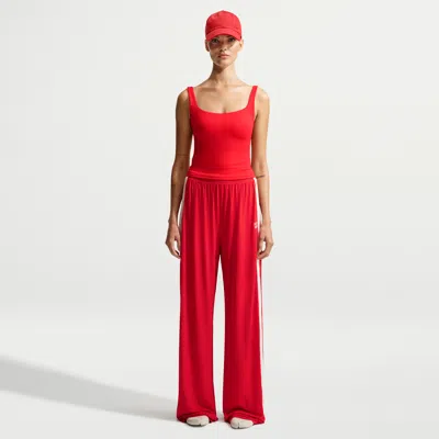 Nike Women's Skims Stretch Knit Oversized Wide-leg Pants In Red