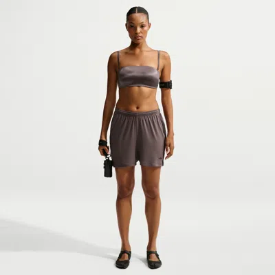 Nike Women's Skims Stretch Knit Shorts In Brown
