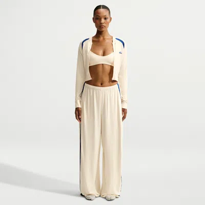 Nike Women's Skims Stretch Knit Wide-leg Pants In White