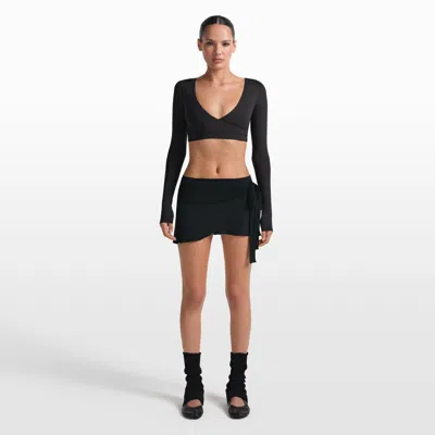 Nike Women's Skims Stretch Knit Wrap Skirt In Black