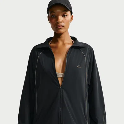 Nike Women's Skims Stretch Nylon Oversized Jacket In Black