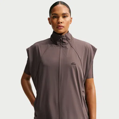 Nike Women's Skims Stretch Nylon Oversized Vest In Brown