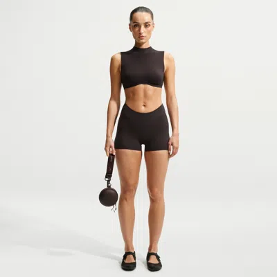 Nike Women's Skims Studio Stretch 2" Shorts In Brown