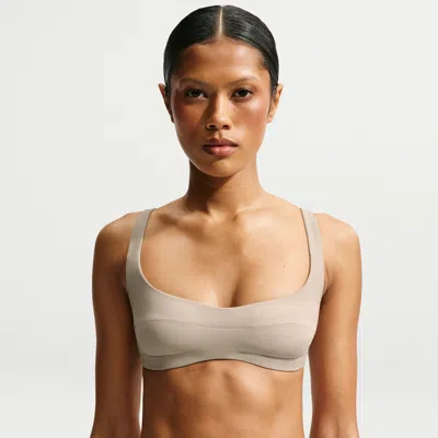 Nike Women's Skims Studio Stretch Micro Sports Bra In Black