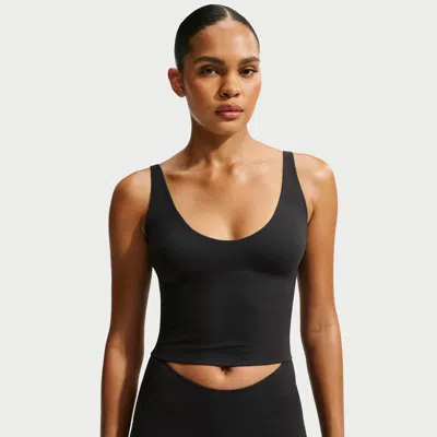 Nike Women's Skims Studio Stretch Plunge Tank Top In Black