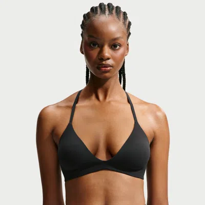Nike Women's Skims Studio Stretch Triangle Sports Bra In White