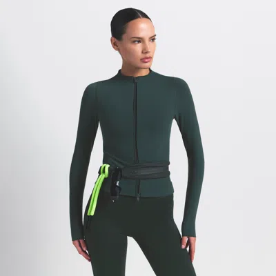 Nike Women's Skims Vintage Seamless Full-zip Jacket In Green