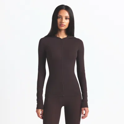 Nike Women's Skims Weightless Layers Full-zip Hoodie In Brown