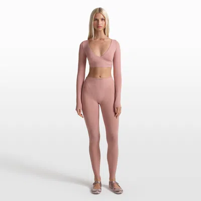 Nike Women's Skims Weightless Layers High-waisted V-panel Leggings In Orange