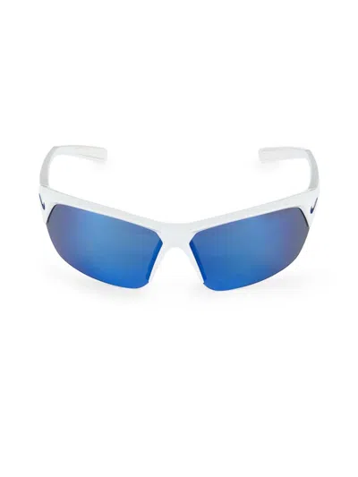 Nike Women's Skylon 71mm Wrap Sunglasses In White