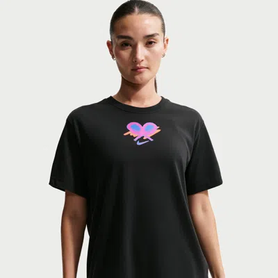 Nike Women's Slam Dri-fit Tennis T-shirt In Black