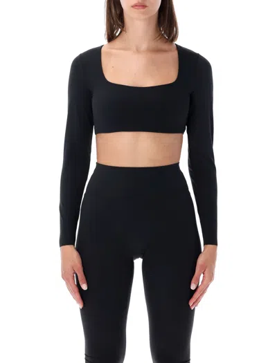 Nike Zenvy Long-sleeve Sports Bra In Black