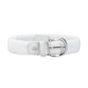 Nike Women's Solid Stretch Woven Golf Belt In White
