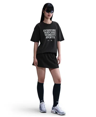 Nike Women's Sports By Togethxr Pull On T-shirt In Black
