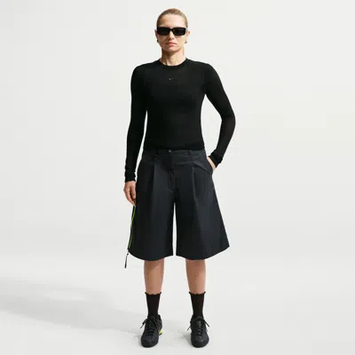 Nike Women's  Sportswear Airreverent Low-rise Shorts In Black