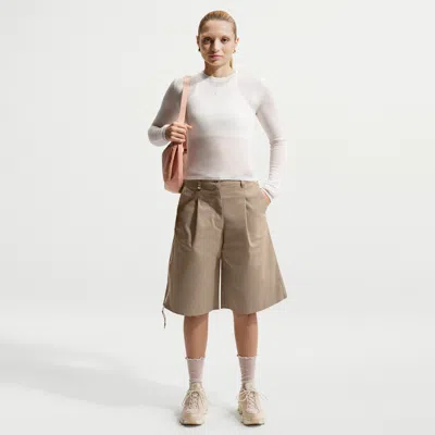 Nike Women's  Sportswear Airreverent Low-rise Shorts In Brown