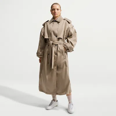 Nike Women's  Sportswear Airreverent Trench Coat In Brown