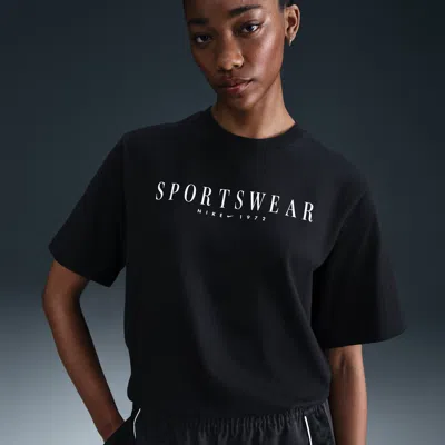 Nike Women's  Sportswear Boxy T-shirt In Black