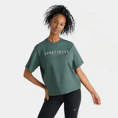 Nike Women's Sportswear Boxy T-shirt In Vintage Green