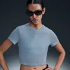 Nike Women's  Sportswear Chill Knit Cropped T-shirt In Blue