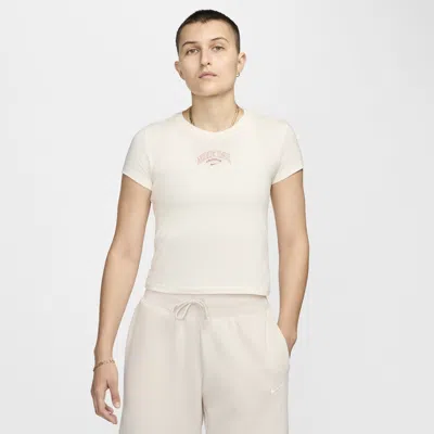 Nike Women's  Sportswear Chill Knit Cropped T-shirt In Brown