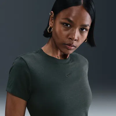 Nike Women's  Sportswear Chill Knit Cropped T-shirt In Green