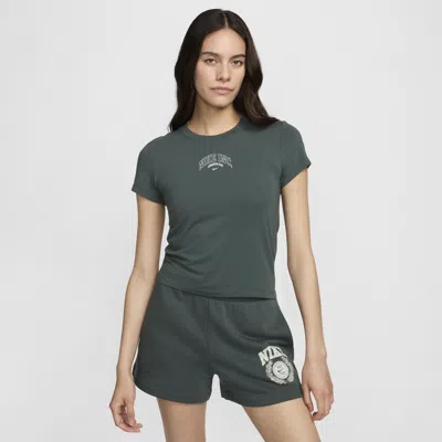 Nike Women's  Sportswear Chill Knit Cropped T-shirt In Green