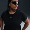 Nike Women's  Sportswear Chill Knit Cropped T-shirt (plus Size) In Black