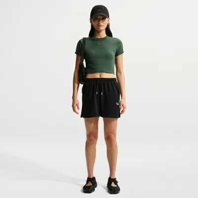 Nike Women's  Sportswear Chill Knit High-waisted Lightweight Shorts In Black