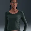 Nike Women's  Sportswear Chill Knit Long-sleeve Top In Green