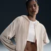 Nike Women's  Sportswear Chill Knit Loose Velour Full-zip Hoodie In Brown
