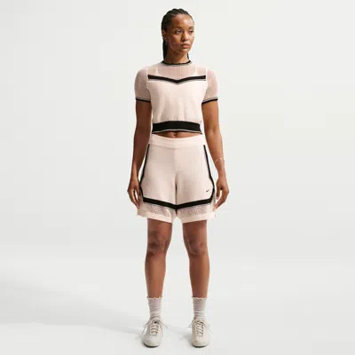 Nike Women's  Sportswear Chill Knit Mid-rise Shorts In Neutral