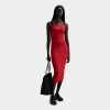 Nike Women's  Sportswear Chill Knit Tight Mini-rib Tank Top Dress In University Red/sail 