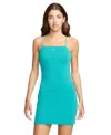 Nike Women's  Sportswear Chill Knit Tight Mini-rib Cami Dress In Dusty Cactus,sail