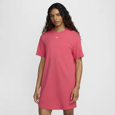 Nike Women's  Sportswear Chill Knit Oversized T-shirt Dress In Pink