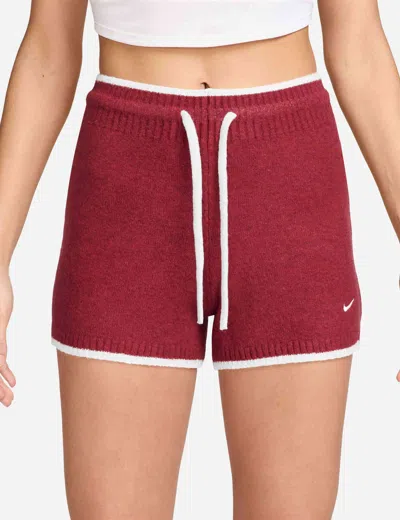 Nike Women's Sportswear Chill Knit Shorts In Red