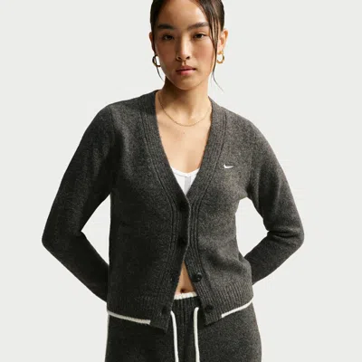 Nike Women's  Sportswear Chill Knit Slim Cardigan In Black