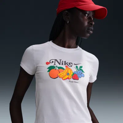 Nike Women's  Sportswear Chill Knit Slim Cropped T-shirt In White