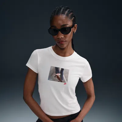 Nike Women's  Sportswear Chill Knit Slim Cropped T-shirt In White