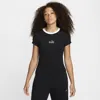 Nike Women's  Sportswear Chill Knit Slim Cropped Tee In Black