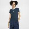 Nike Women's  Sportswear Chill Knit Slim Cropped T-shirt In Blue