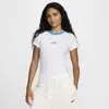 Nike Women's  Sportswear Chill Knit Slim Cropped T-shirt In White