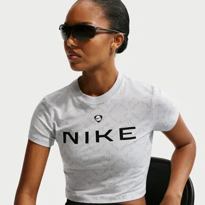 Nike Women's  Sportswear Chill Knit Slim Cropped T-shirt In White
