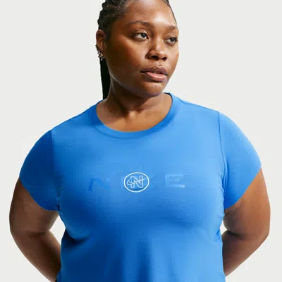 Nike Women's  Sportswear Chill Knit Slim Cropped T-shirt (plus Size) In Blue