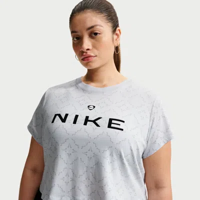 Nike Women's  Sportswear Chill Knit Slim Cropped T-shirt (plus Size) In Gray