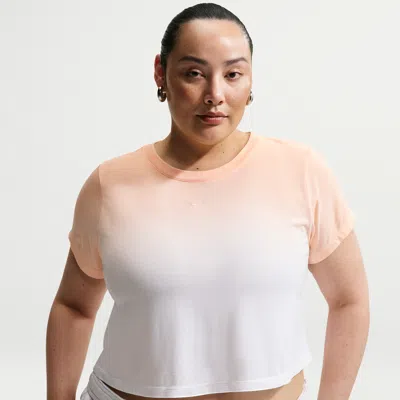 Nike Women's  Sportswear Chill Knit Slim Cropped T-shirt (plus Size) In Orange