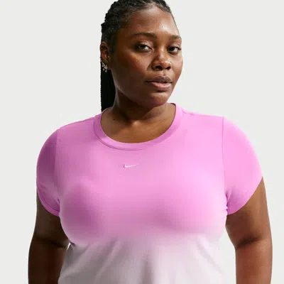 Nike Women's  Sportswear Chill Knit Slim Cropped T-shirt (plus Size) In Pink