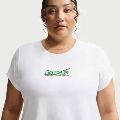 Nike Women's  Sportswear Chill Knit Slim Cropped T-shirt (plus Size) In White
