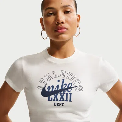 Nike Women's  Sportswear Chill Knit Slim Cropped T-shirt In White