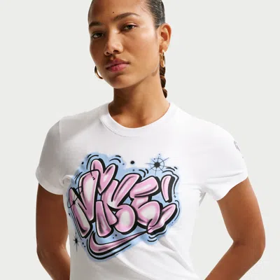 Nike Women's  Sportswear Chill Knit Slim Cropped T-shirt In White
